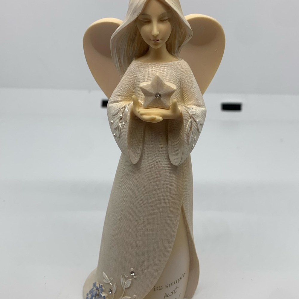 Enesco Foundations Elegant Cream Angel Figurine